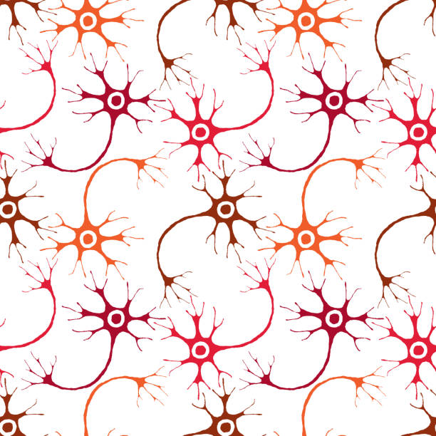 Vector background of neurons of human nervous system.